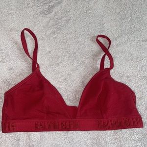 Calvin Klein bralette medium maroon red